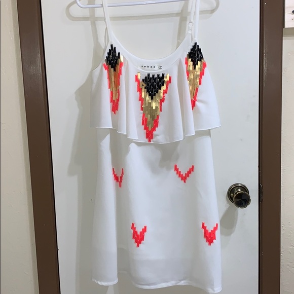 Rehab Dresses & Skirts - Rehab- bohemian white dress with sequins- Small